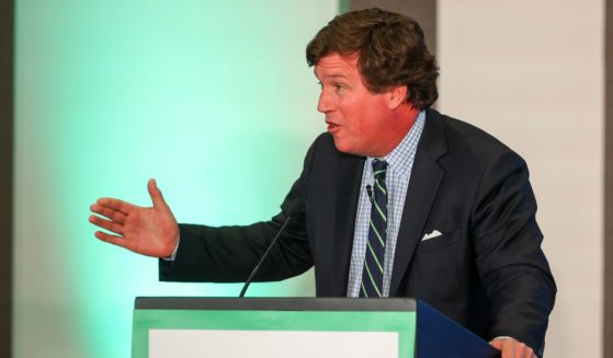 Tucker Carlson speaks during a conference on Nov. 20 in Las Vegas.