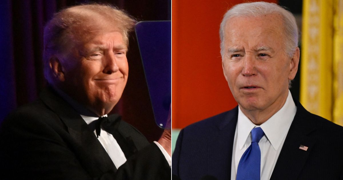 Heading into the 2024 presidential election, the establishment media is labeling former President Donald Trump, left, a dictator, but comparing records, President Joe Biden, right, more accurately fits that label.