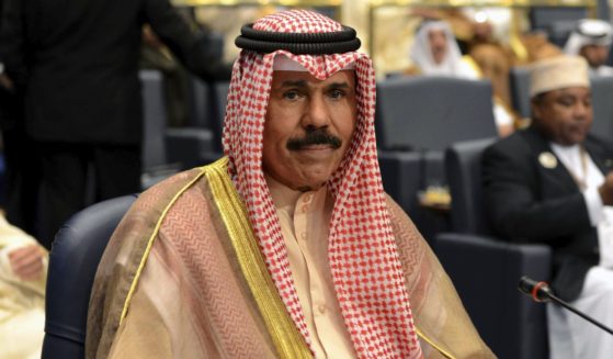 Kuwait's then-Crown Prince Sheik Nawaf Al-Ahmad Al-Jaber Al-Sabah attends the closing session of the 25th Arab Summit in Bayan Palace in Kuwait City, Wdensday, March 26, 2014.