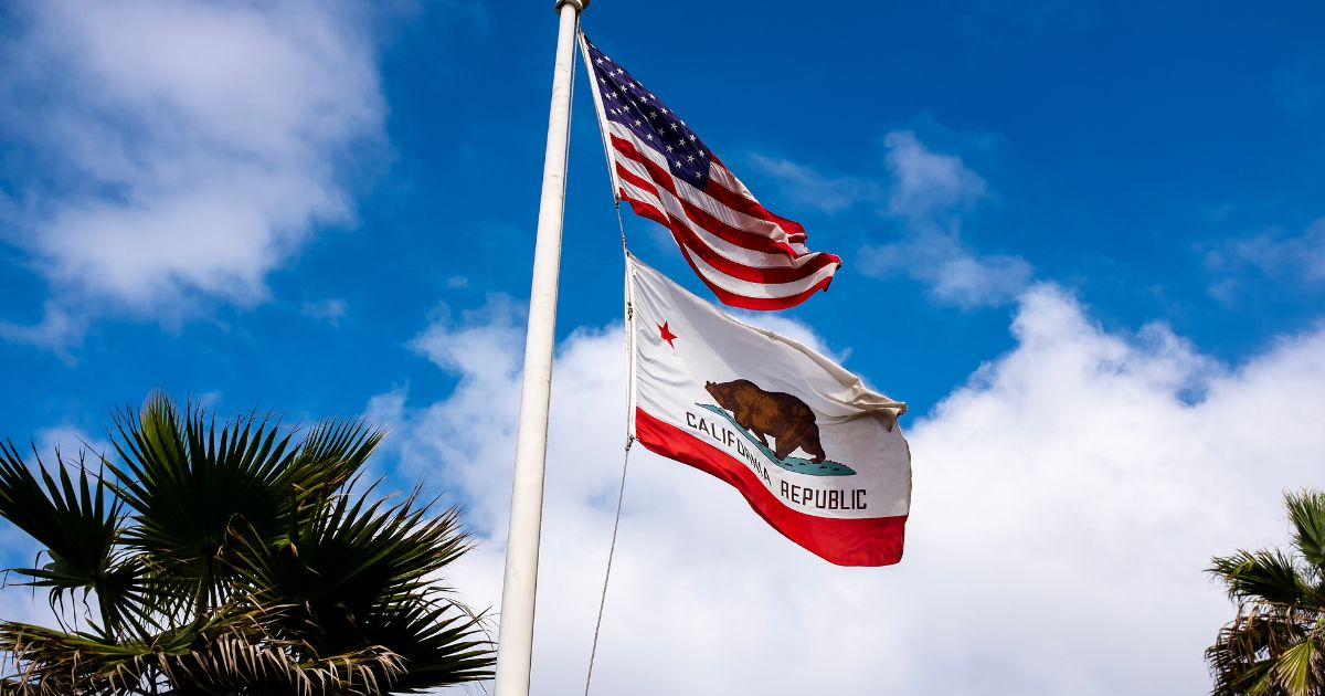 The above stock image is of the California flag.