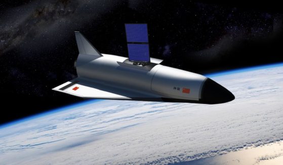 This stock image shows the proposed People’s Republic of China (PRC) Shenlong (Divine Dragon) autonomous spaceplane in Earth Orbit.