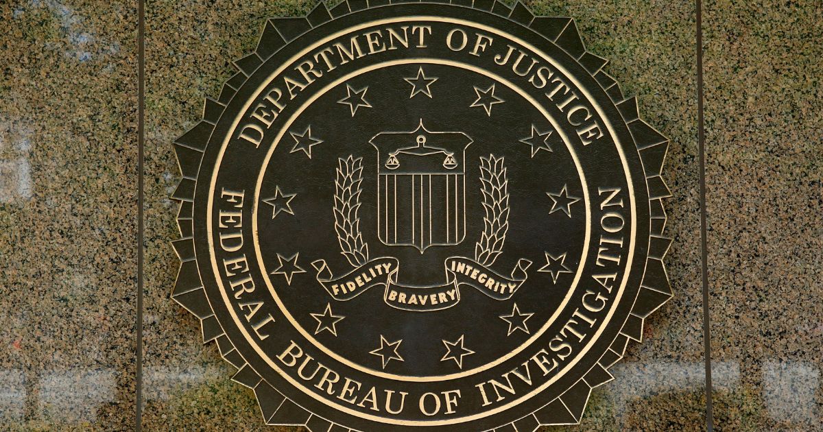 The FBI seal is seen outside the headquarters building in Washington, D.C., on July 5, 2016.
