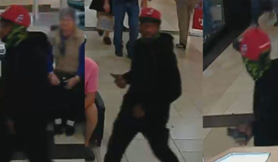 This Facebook screen shot shows security camera footage from a Florida mall shooting.