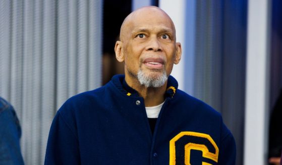 Former NBA player Kareem Abdul-Jabbar during a game between the Cleveland Browns and the Los Angeles Rams at SoFi Stadium on Dec. 3 in Inglewood, California.