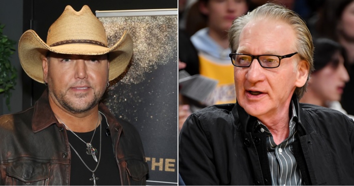 Country music star Jason Aldean, left; right, HBO host Bill Maher.
