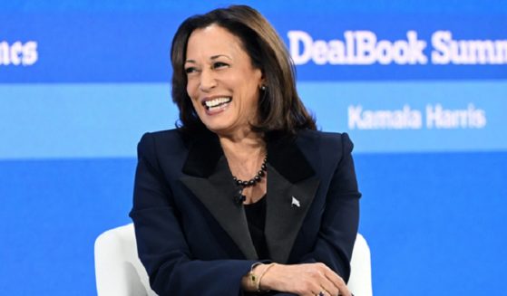 Vice President Kamala Harris, pictured in a Nov. 29 file photo from The New York Times Dealbook Summit 2023 at Jazz at Lincoln Center in New York City.