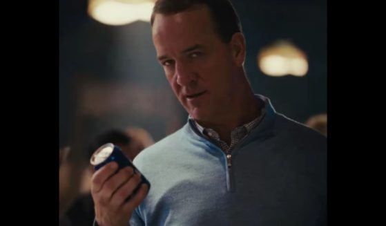 Peyton Manning is seen in a Bud Light commercial.