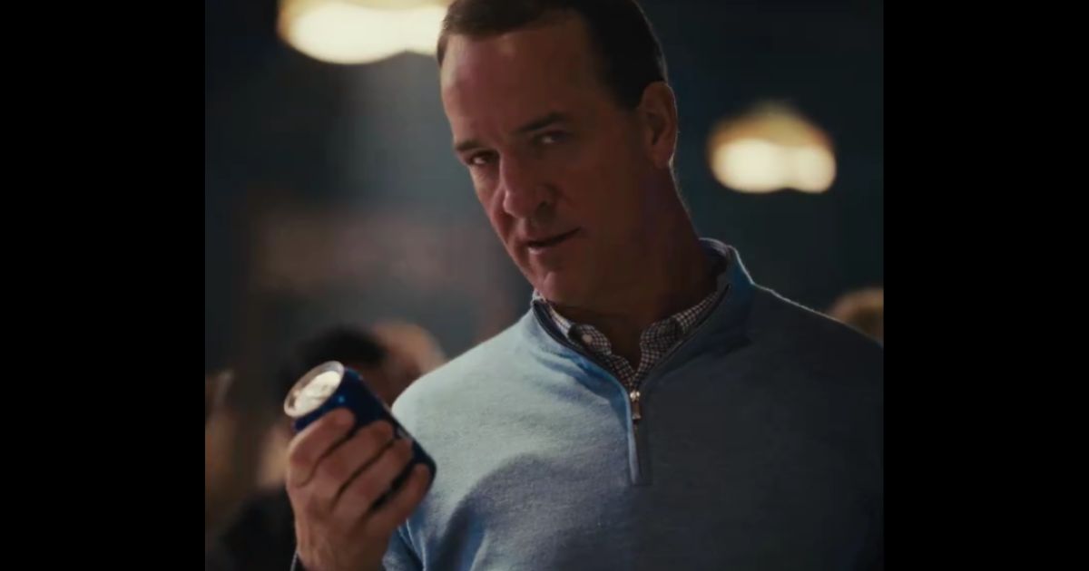 Peyton Manning is seen in a Bud Light commercial.