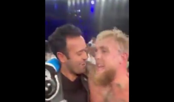 Presidential hopeful Vivek Ramaswamy is seen with YouTuber Jake Paul after a fight.
