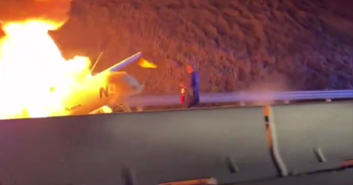 Pilot issues Mayday before plane ignites on highway