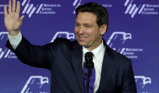Florida Gov. Ron DeSantis waves to the crowd at the Republican Jewish Coalition's Annual Leadership Summit at The Venetian Resort in Las Vegas in October.