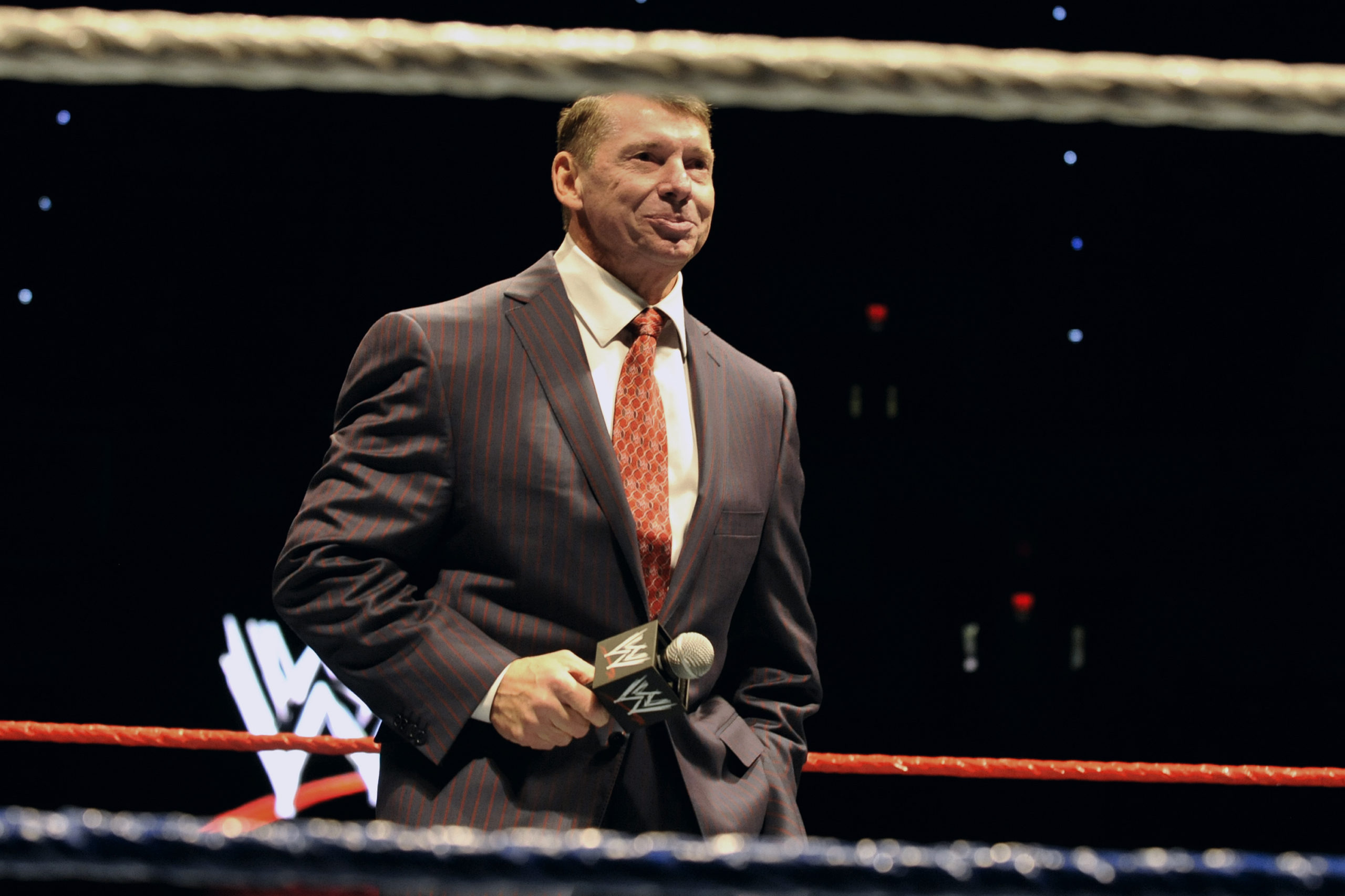 WWE chairman and CEO Vince McMahon, seen in a 2010 photo, resigned Friday, one day after a former WWE employee filed a federal lawsuit accusing McMahon and another former executive of serious sexual misconduct.