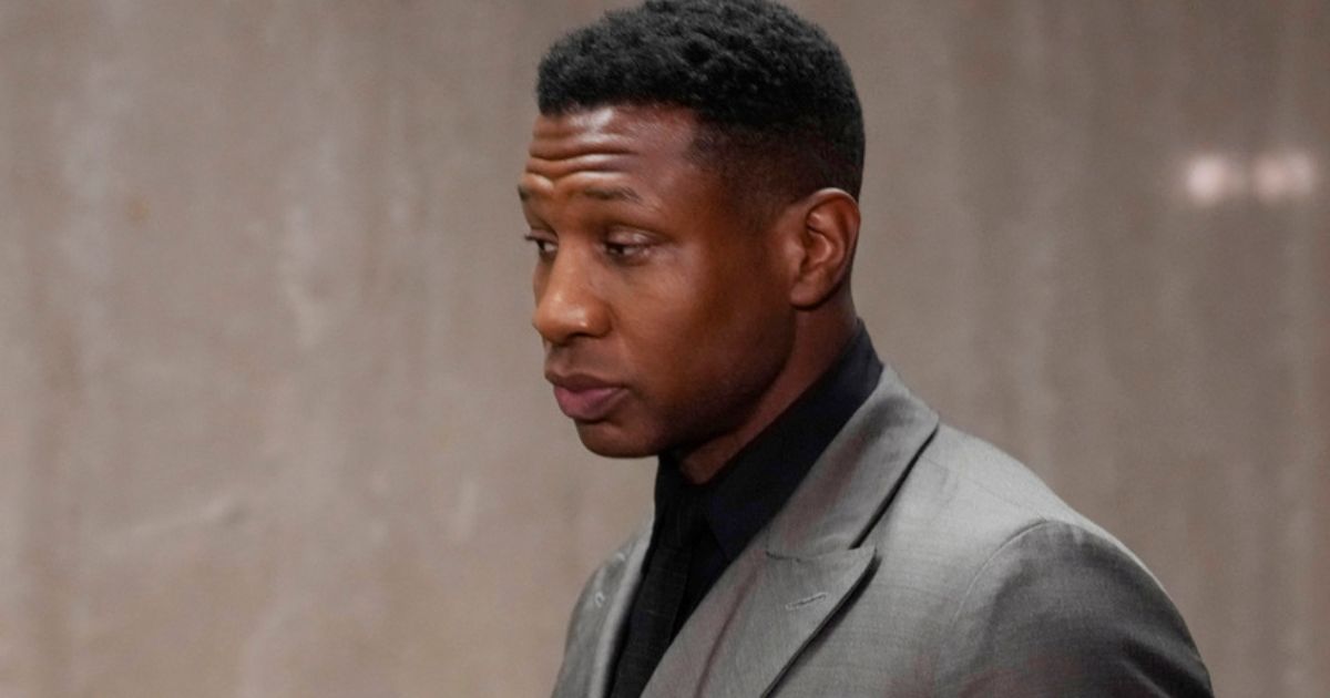 Jonathan Majors leaves a New York courtroom on Dec. 18. Majors was convicted of assaulting his former girlfriend.