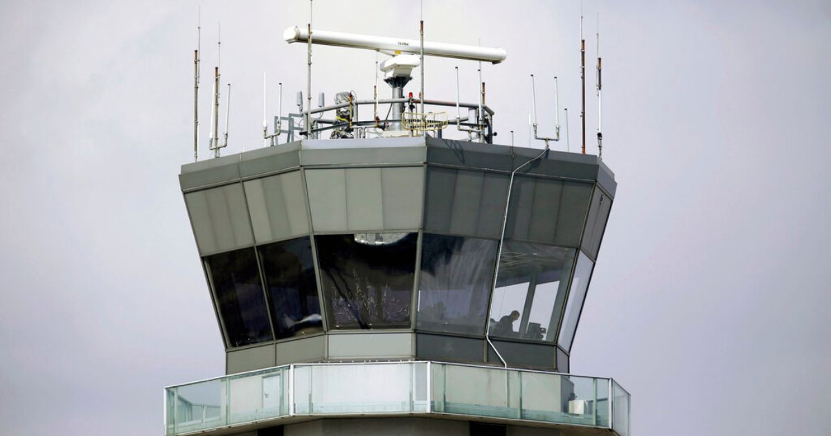 The air traffic control tower at Chicago's Midway International Airport.