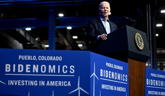 President Joe Biden gives a speech about his "Bidenomics" economic plan in Pueblo, Colorado, on Nov. 29.