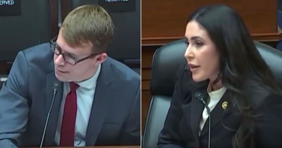 On Jan. 17, Republican Rep. Anna Paulina Luna, right, scolded "immigration expert" David J. Bier, left, after he laughed about child trafficking at the border.