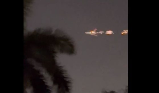 An unverified image posted on X reportedly shows a Boeing 747 cargo plane experiencing an engine fire Thursday just after takeoff in Miami.