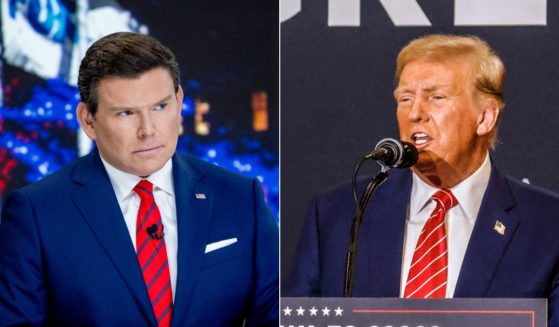 Bret Baier, left, is co-hosting a townhall for former President Donald Trump, right, on Fox on Wednesday, and Baier says there is a plan if Trump brings up election interference in the 2020 election.