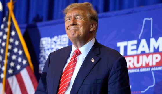 Donald Trump at a campaign event in Concord, New Hampshire