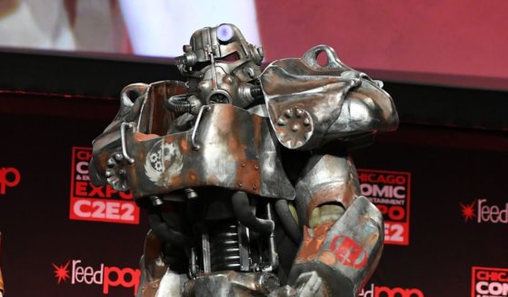 A cosplayer dressed as a character from the Fallout series of video games is pictured at the C2E2 Crown Champions Cosplay event in 2017 in Chicago.
