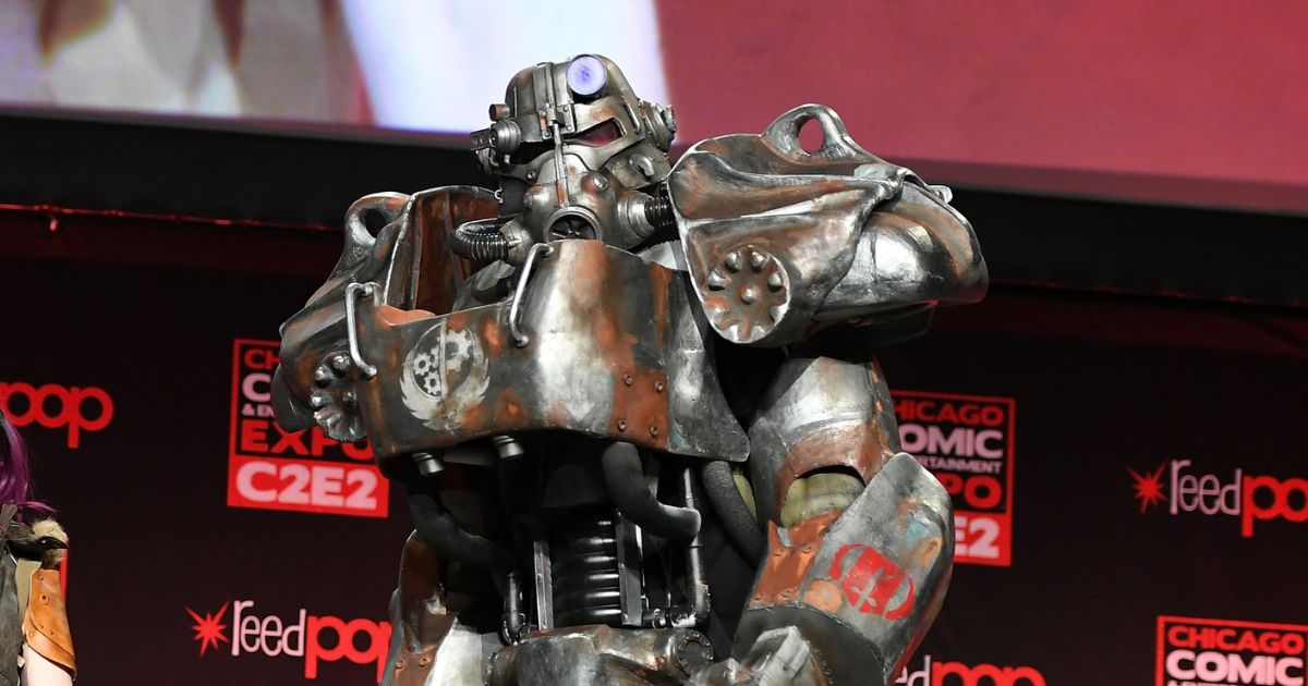 A cosplayer dressed as a character from the Fallout series of video games is pictured at the C2E2 Crown Champions Cosplay event in 2017 in Chicago.