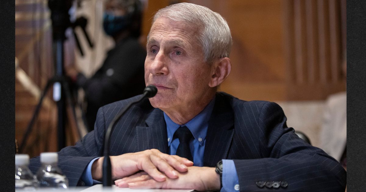 Dr. Anthony Fauci, then Director of the National Institute of Allergy and Infectious Diseases, is seen testifying during a Senate subcommittee meeting in May 2022. Fauci reportedly admitted during a House hearing that there was no scientific basis for social distancing during the COVID-19 pandemic.