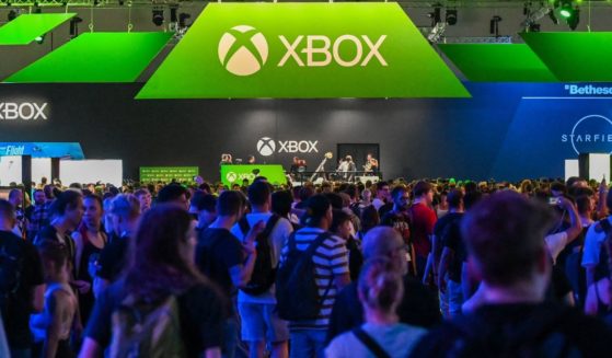 The Xbox booth at Gamescom in Cologne, Germany, in 2023.