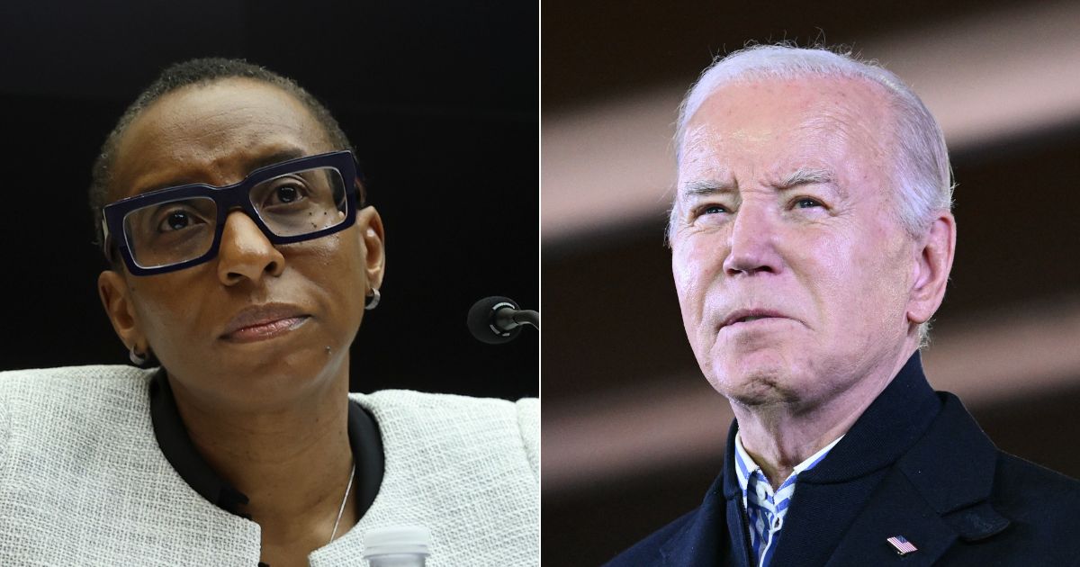 Former Harvard President Claudine Gay, left, came under intense scrutiny after several allegations of plagiarism, but while she was relieved of her duties, President Joe Biden, who has also been involved in plagiarism scandals, still holds his office.