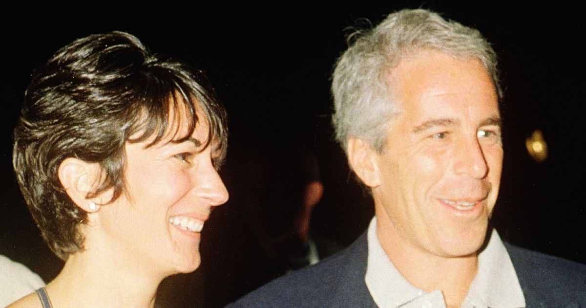 Ghislaine Maxwell and Jeffrey Epstein pose for a picture