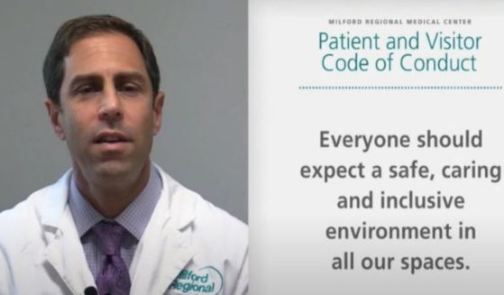 Dr. Peter Smulowitz, Chief Medical officer at the Milford Regional Medical Center in Massachusetts, details the hospital's "code of conduct" for patients and visitors.