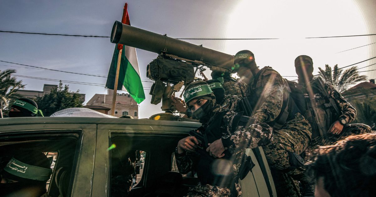 Hamas militants parade at a rally in Gaza in October during a cease-fire in the war between Hamas and Israel.