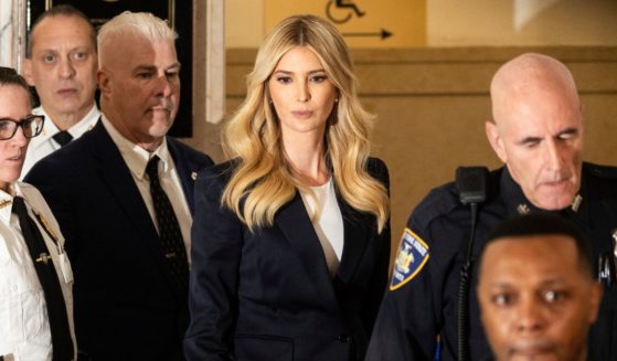 Ivanka Trump exiting the courtroom during a civil fraud trial against her father