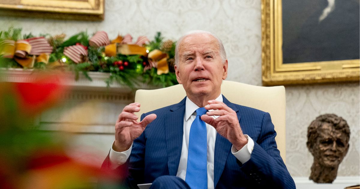 President Joe Biden in the Oval office