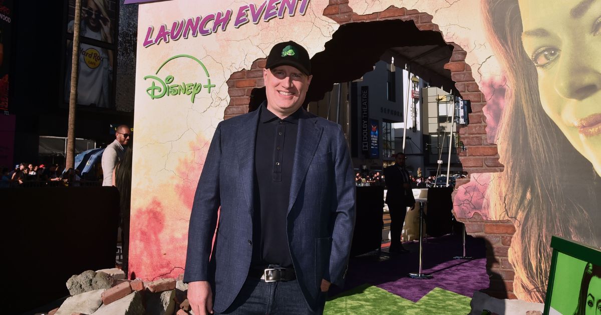 President of Marvel Studios Kevin Feige at the world premiere of "She-Hulk: Attorney at Law."