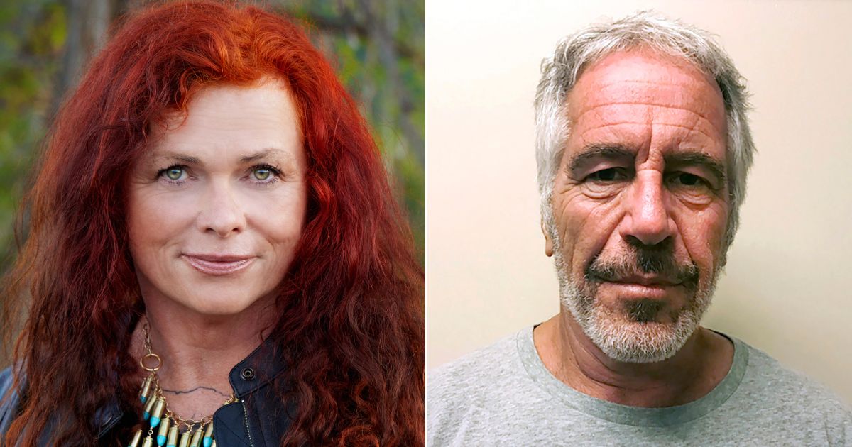 At left is New Mexico state Rep. Stefani Lord. At right is convicted sex offender Jeffrey Epstein.
