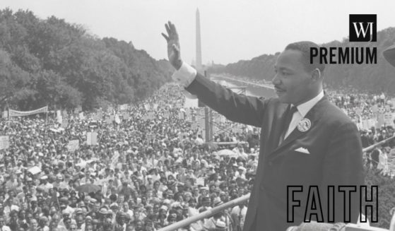 The Rev. Dr. Martin Luther King Jr. waves to supporters on Aug. 28, 1963. on the Mall in Washington, D.C. during the "March on Washington", where King delivered his famous "I Have a Dream" speech. In a lesser-known sermon from the previous year, King speculated that communism was on the rise in part because Christians had failed to live out the principles of their faith.