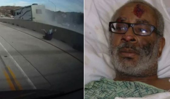 Former ESPN sportscaster Cordell Patrick was seriously injured after he was ejected from an RV on a busy California freeway.