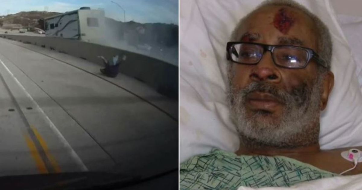 Former ESPN sportscaster Cordell Patrick was seriously injured after he was ejected from an RV on a busy California freeway.