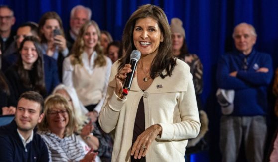 Republican presidential hopeful Nikki Haley speaks at a campaign event in Rye, New Hampshire, on Tuesday.