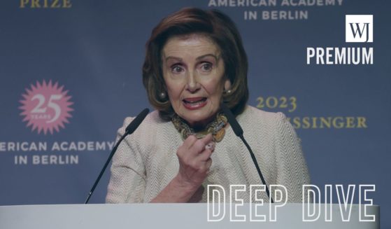 Former Speaker of the House Nancy Pelosi speaks on Nov. 10, 2023, in Berlin.
