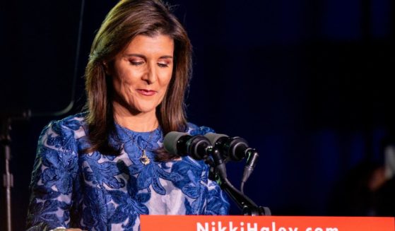 Republican presidential candidate Nikki Haley speaks at her primary night rally in Concord, New Hampshire, on Tuesday.