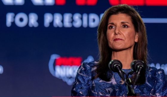 Republican presidential candidate, former U.N. Ambassador Nikki Haley delivers remarks at her primary-night rally at the Grappone Conference Center Tuesday in Concord, New Hampshire.