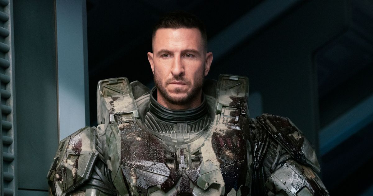 Actor Pablo Schreiber as Master Chief in the Paramount Plus series "Halo."