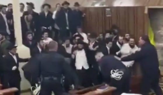 On Monday, police clashed with a group of Orthodox Jews after a riot broke out when a construction crew showed up at a synagogue in Brooklyn, New York, to fill in a tunnel.