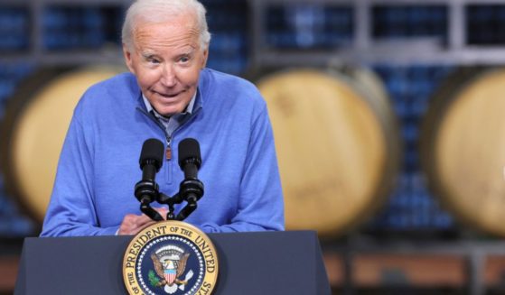 President Joe Biden speaks at Earth Rider Brewery, Thursday, in Superior, Wisconsin.