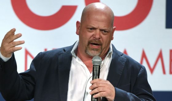 Rick Harrison from "Pawn Stars" speaks at the Texas Station Gambling Hall & Hotel in North Las Vegas, Nevada, on Feb. 21, 2016.