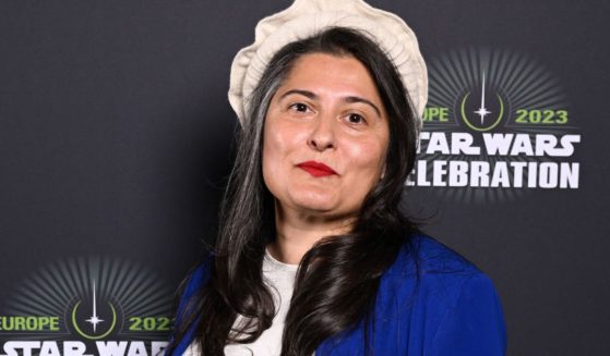 Sharmeen Obaid-Chinoy attends an event in London on April 7, 2023.