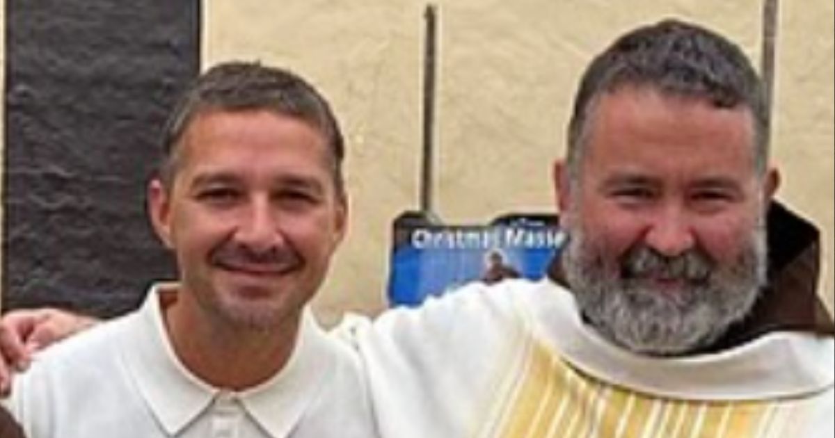 Actor Shia LaBoeuf, left, was confirmed Sunday by Winona-Rochester, Minnesota, Bishop Robert Barron, the Catholic News Agency announced.