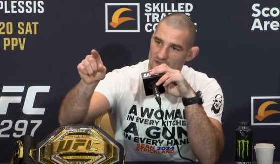 UFC middleweight champion Sean Strickland took questions from the press ahead of his first title defense against Dricus du Plessis on Saturday at UFC 297 in Canada.