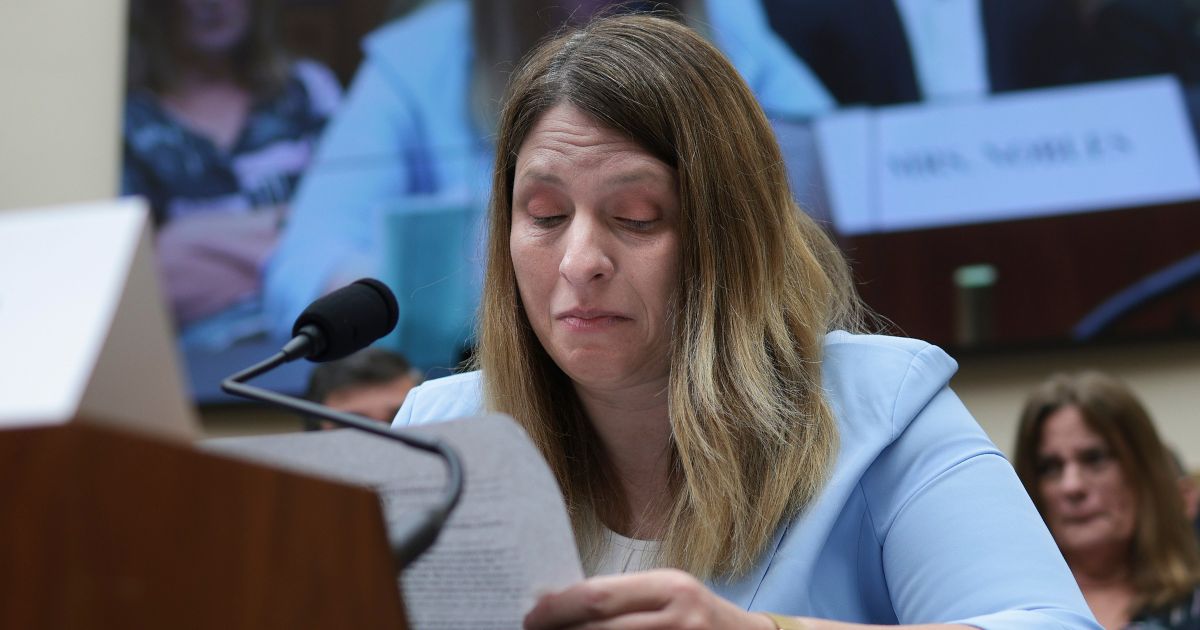 Tammy Nobles, the mother of Kayla Hamilton, testifies before the House Judiciary subcommittee on immigration Integrity, security and enforcement on Capitol Hill in Washington on May 23.